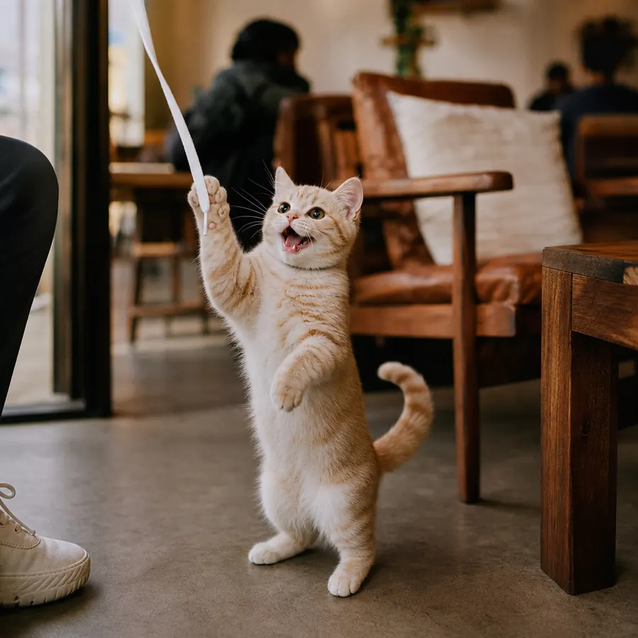 Waffles, 1 yr · Cream tabby